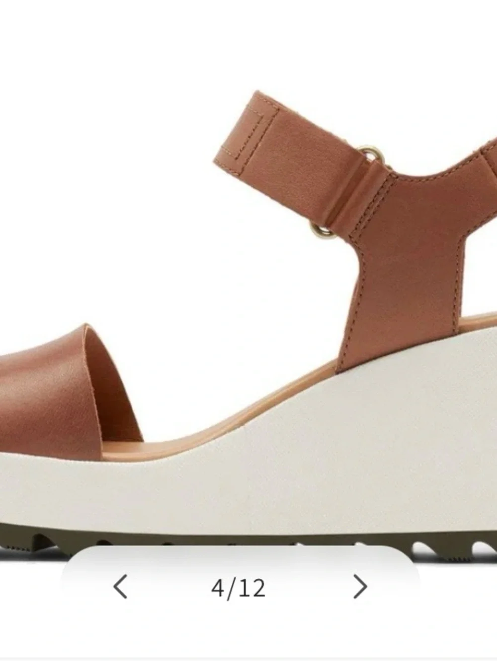 Sorel Tan Leather Platform Wedge Sandals size 9 originally $130